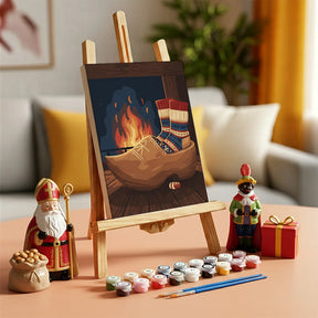 Malen nach Zahlen - 6 Mini-Gemälde | Gemütliche Socken