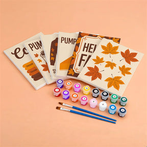 Malen nach Zahlen - 6 Mini-Gemälde | Gemütliche Herbst-Essentials