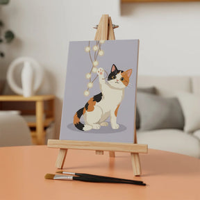 Malen nach Zahlen - 6 Mini-Gemälde | Gemütliche Katzenecke