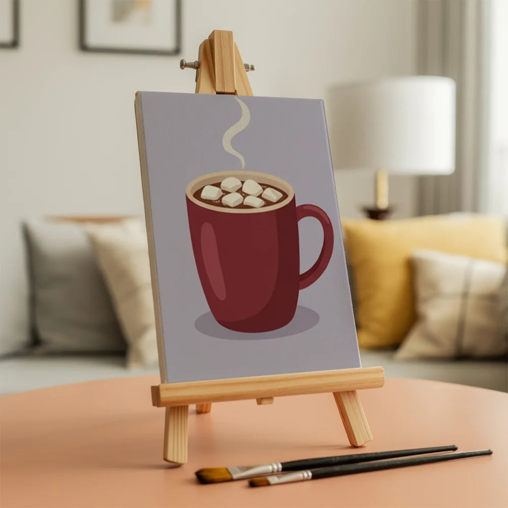 Malen nach Zahlen - 6 Mini-Gemälde | Gemütliche Tasse