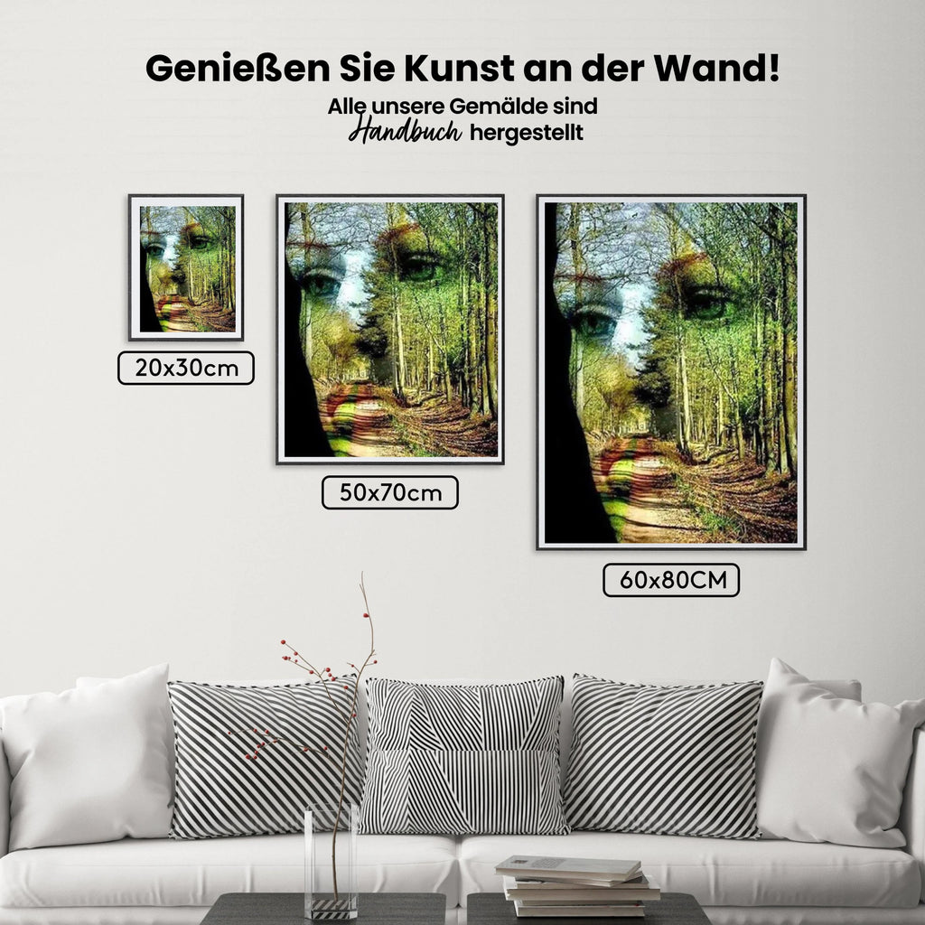 Gesicht - Wald - Malen nach Zahlen