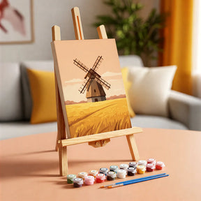 Malen nach Zahlen - 6 Mini-Gemälde | Goldene Erntefelder