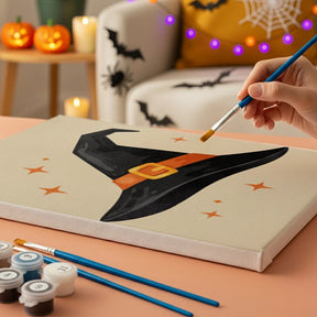 Malen nach Zahlen - 6 Mini-Gemälde | Halloween-Stimmung