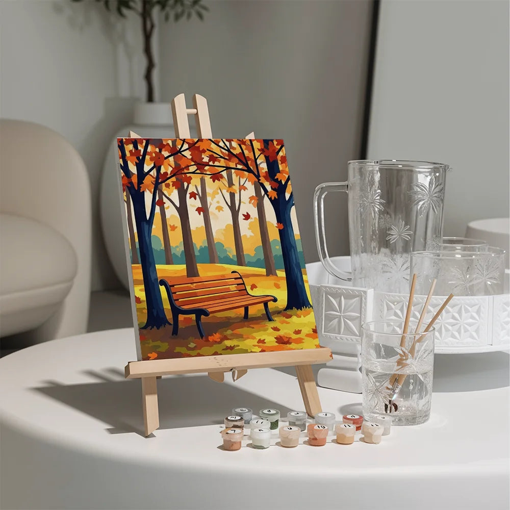 Malen nach Zahlen - 6 Mini-Gemälde | Herbstglanz-Serie