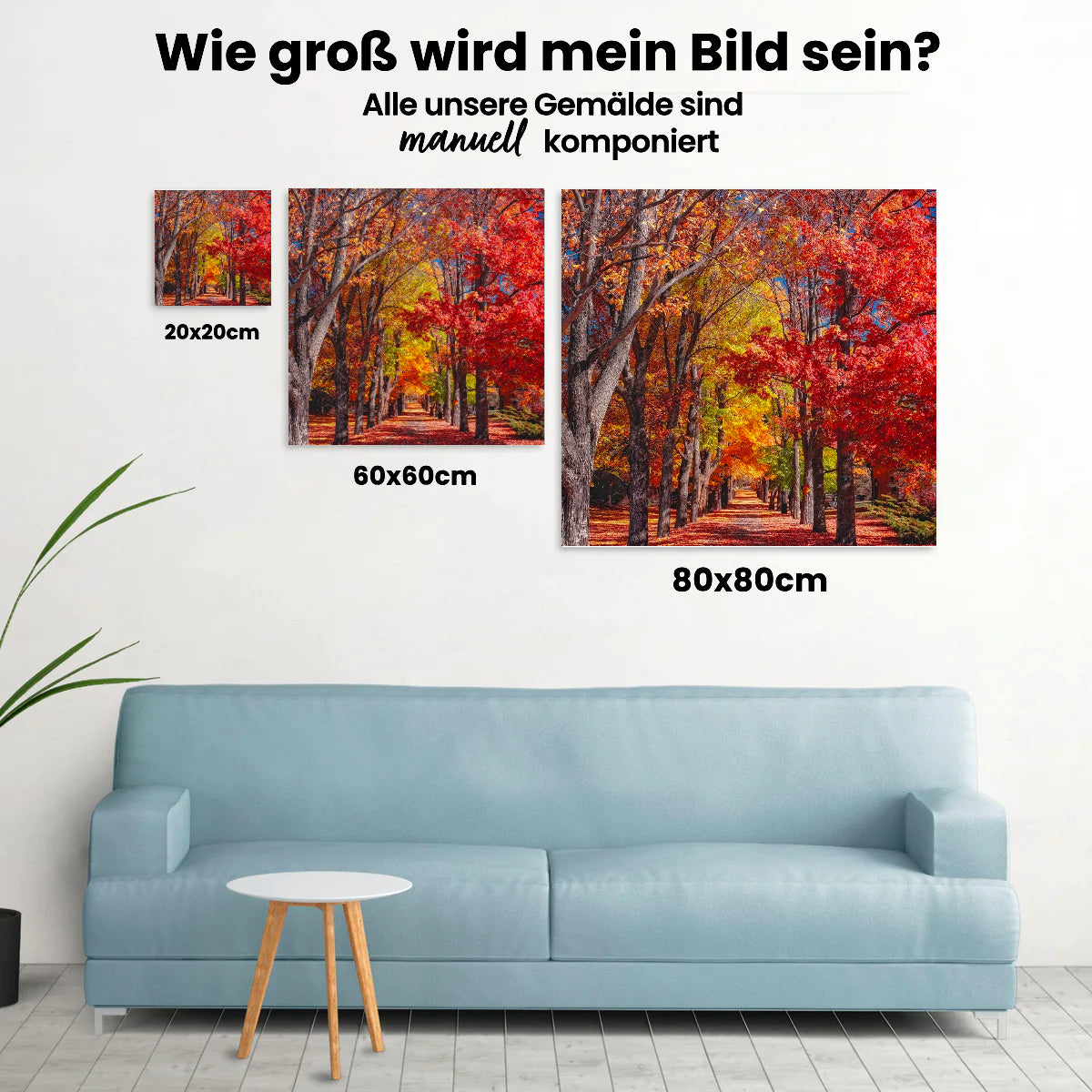 Herbstliche Bäume - Malen nach Zahlen