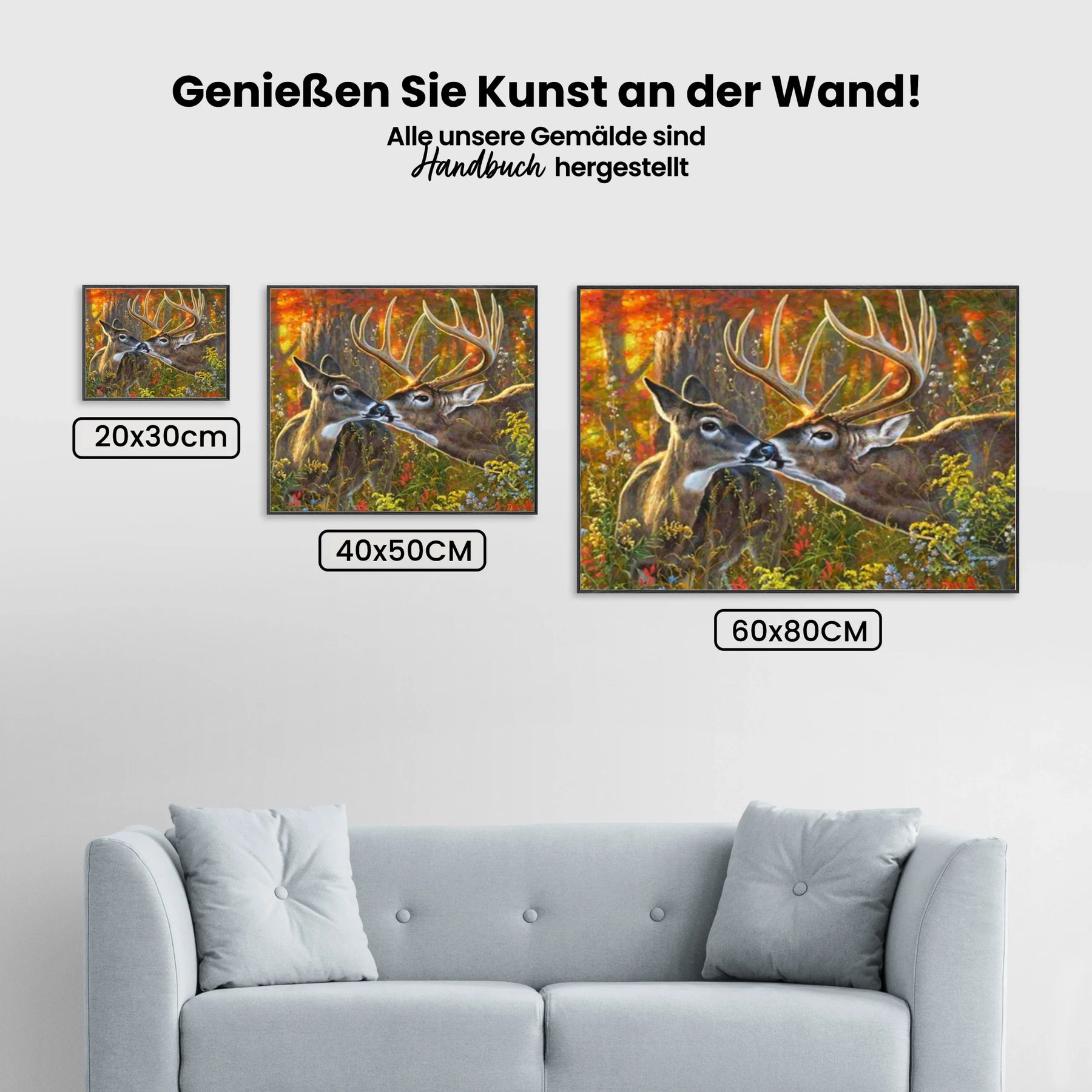 Hirschen - Malen nach Zahlen
