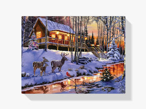 Hütte Im Wald - Malen nach Zahlen