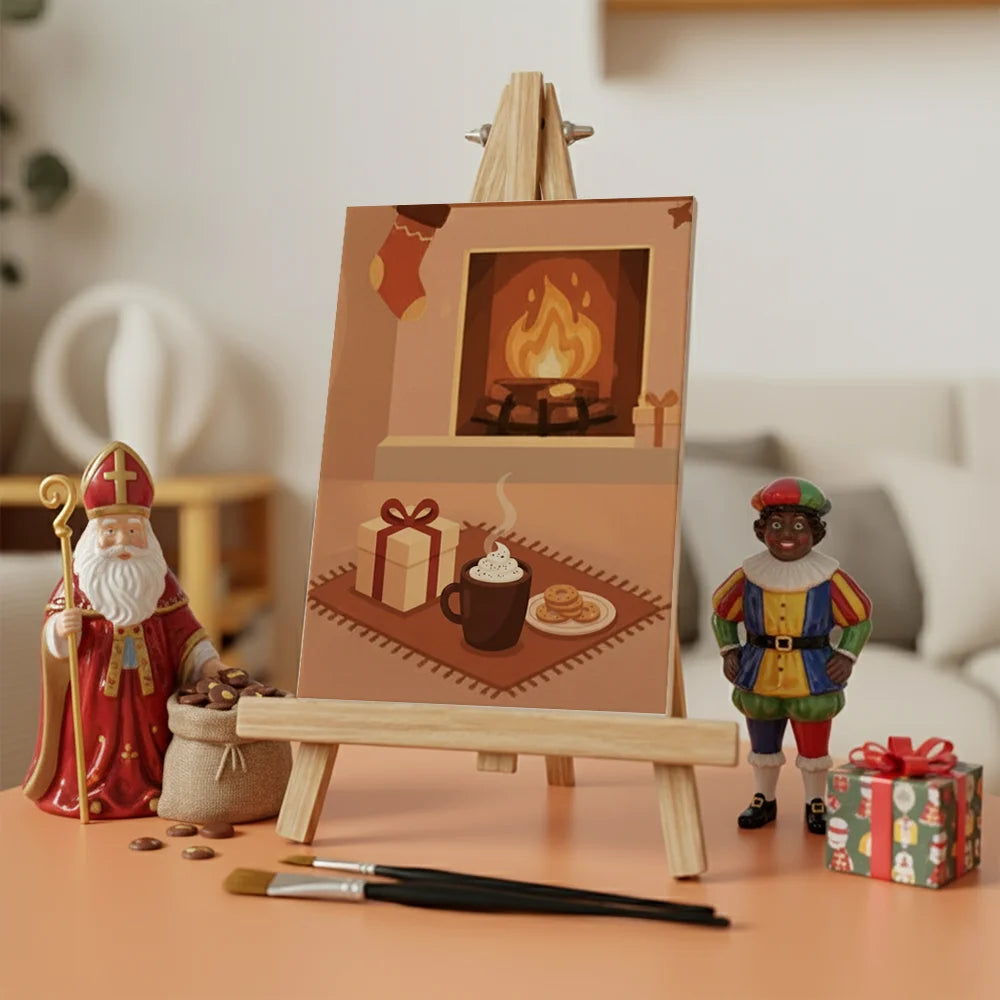 Malen nach Zahlen - 6 Mini-Gemälde | Kakao & Kekse