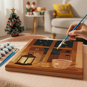 Malen nach Zahlen - 6 Mini-Gemälde | Kakao & Kekse