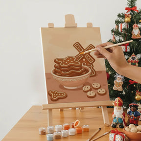 Malen nach Zahlen - 6 Mini-Gemälde | Kakao & Kekse