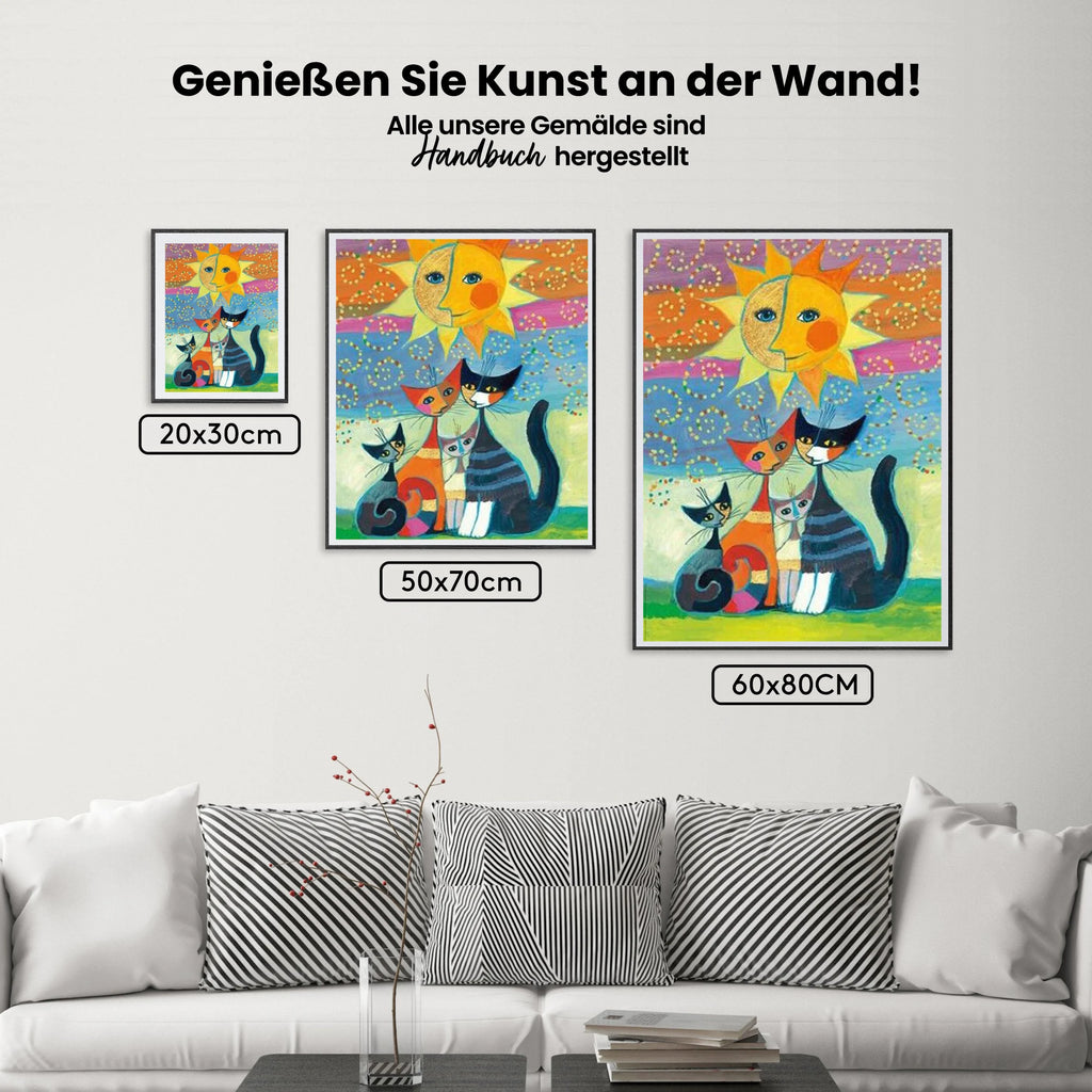 Katzen - Malen nach Zahlen