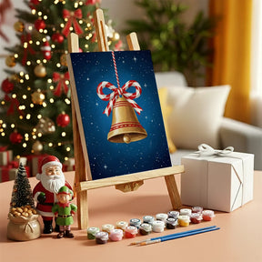 Malen nach Zahlen - 6 Mini-Gemälde | Kleine Weihnachtsglocke