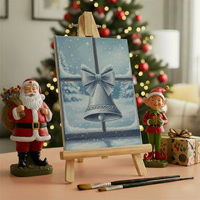 Malen nach Zahlen - 6 Mini-Gemälde | Kleine Weihnachtsglocke