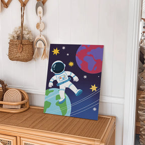Malen nach Zahlen - 6 Mini-Gemälde | Kleine Astronauten