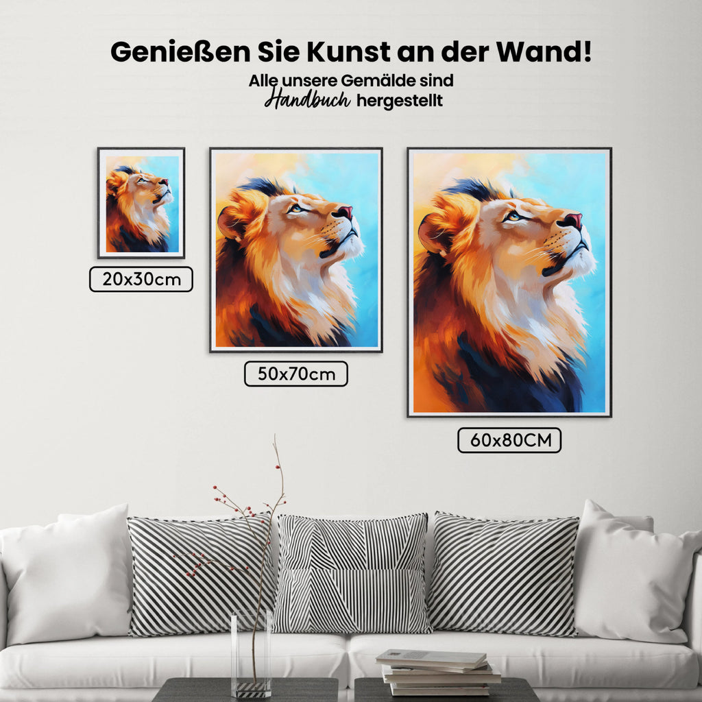 Malen nach Zahlen – Königlicher Goldener Löwe