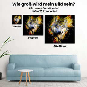 Kunstige Wolf - Malen nach Zahlen