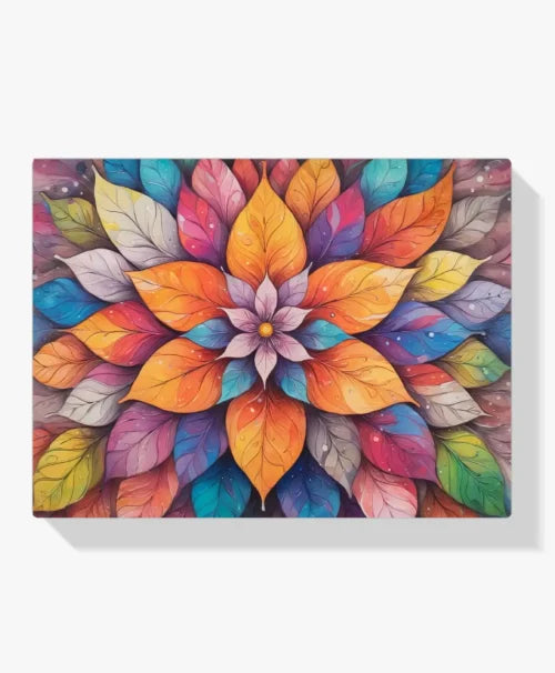 Malen nach Zahlen – Lebendiges Blatt-Mandala