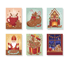 Malen nach Zahlen - 6 Mini-Gemälde | Lebkuchenfreude