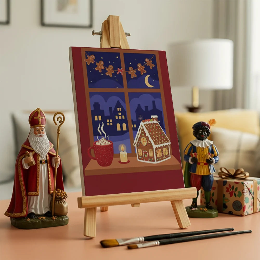 Malen nach Zahlen - 6 Mini-Gemälde | Lebkuchenfreude