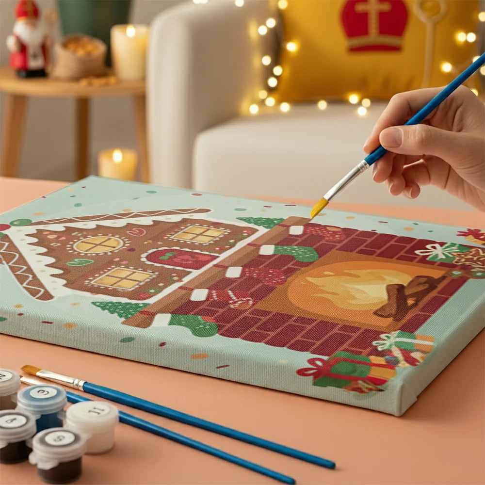 Malen nach Zahlen - 6 Mini-Gemälde | Lebkuchenfreude