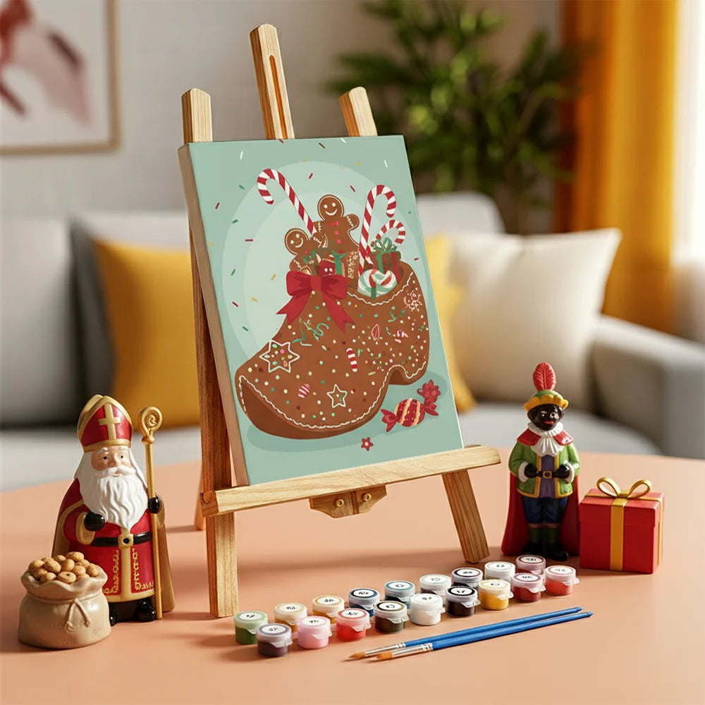 Malen nach Zahlen - 6 Mini-Gemälde | Lebkuchenfreude