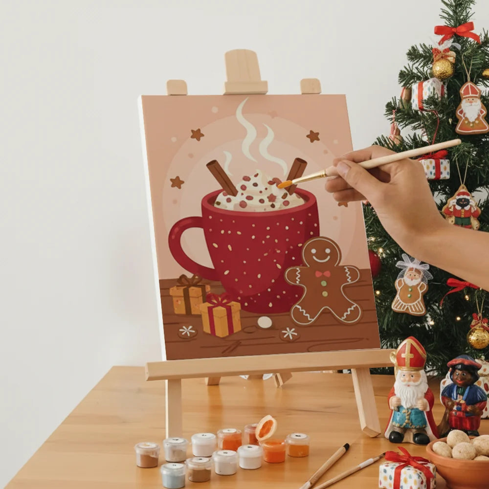 Malen nach Zahlen - 6 Mini-Gemälde | Lebkuchenfreude