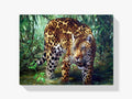 Leopard im Wasser - Malen nach Zahlen
