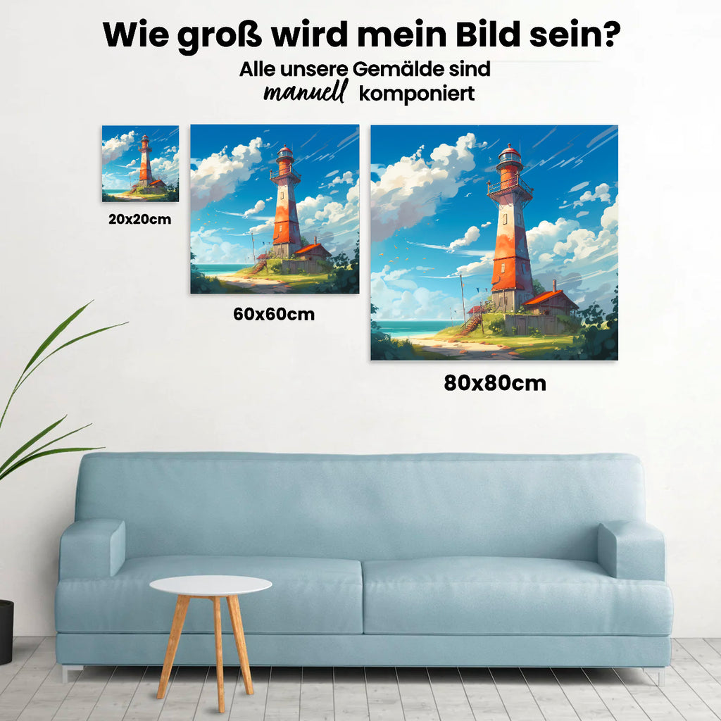 Leuchtturm - Malen nach Zahlen