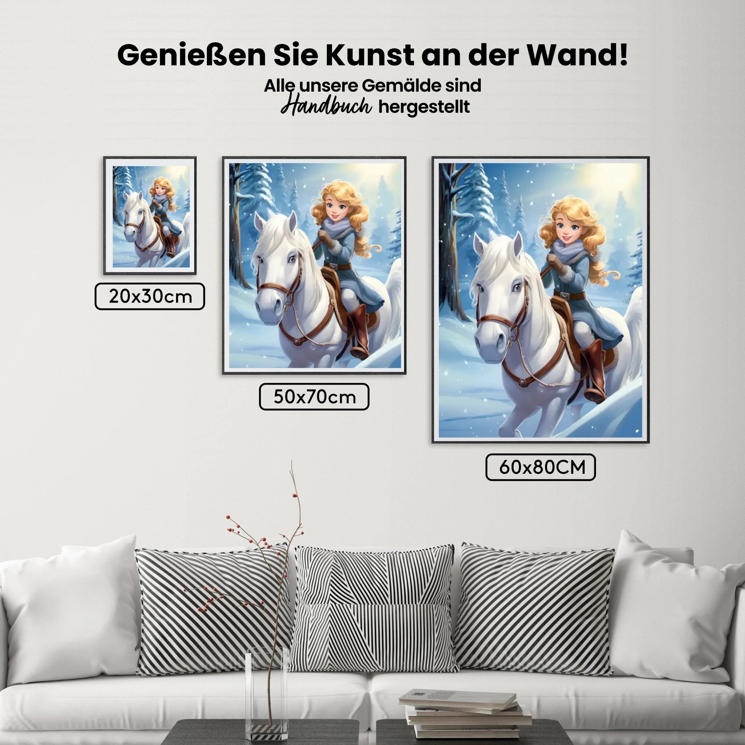 Mädchen und Pferd - Malen nach Zahlen