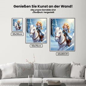 Mädchen und Pferd - Malen nach Zahlen