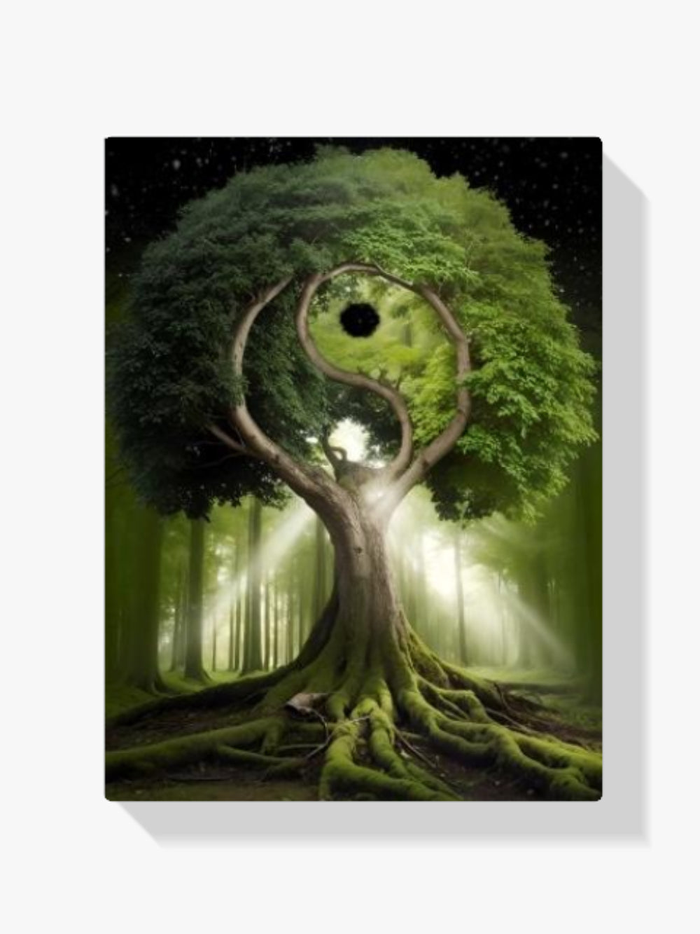 Magischer Yin-Yang-Baum - Malen nach Zahlen