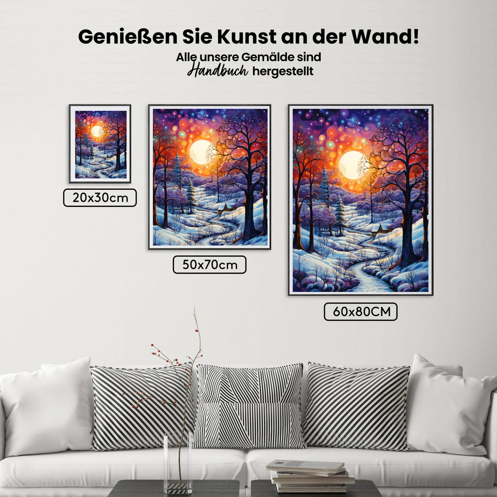 Magisches Winterwunderland - Malen nach Zahlen