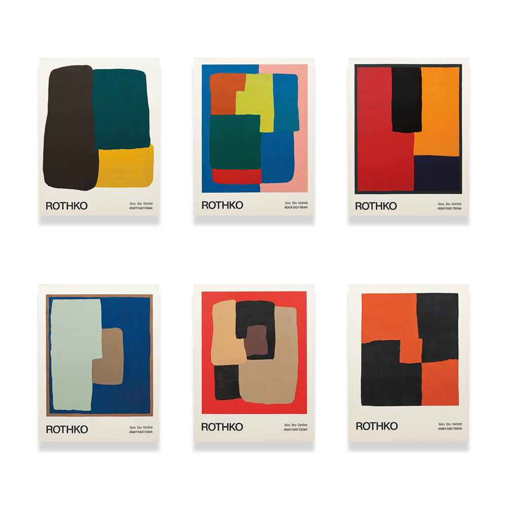 Malen nach Zahlen – 6 Mini-Gemälde Abstrakte Edition-Set-1