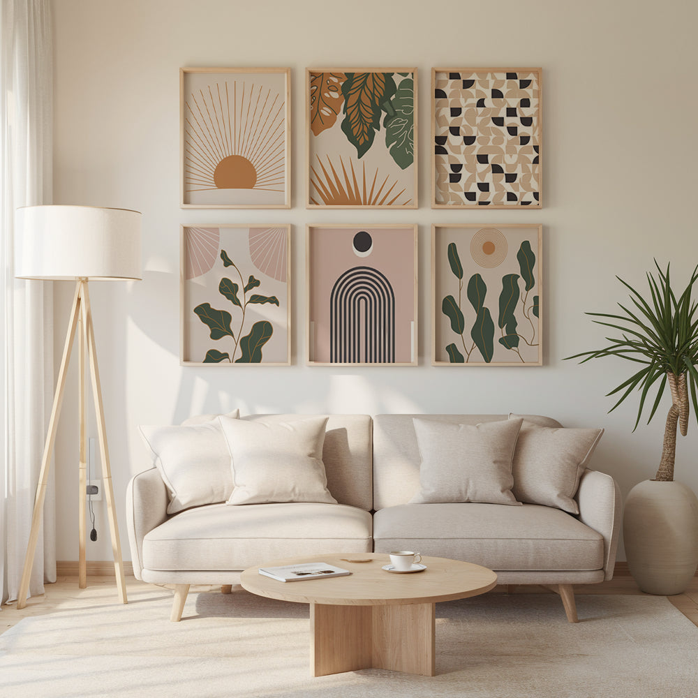 Malen nach Zahlen – 6 Mini-Gemälde Boho Ausgabe-Set-1-2