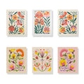 Malen nach Zahlen – 6 Mini-Gemälde Boho Blumen-Set-1