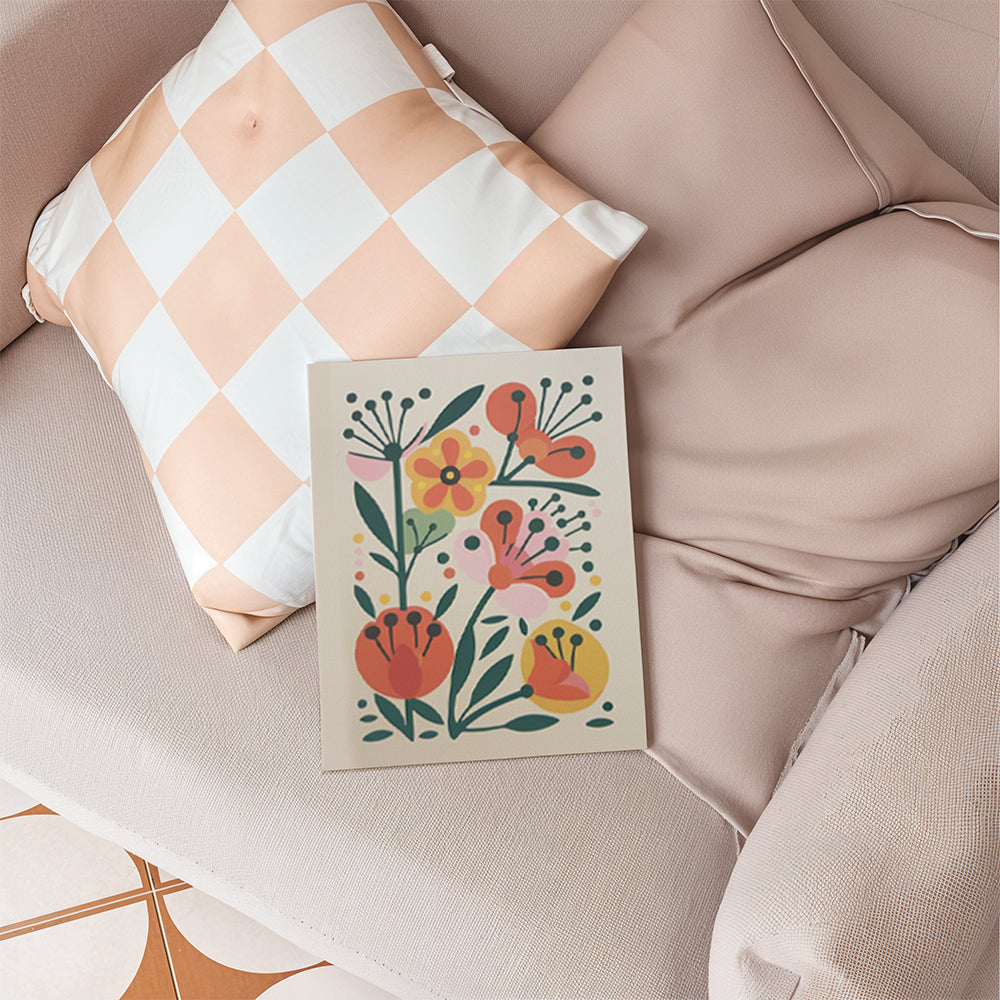 Malen nach Zahlen – 6 Mini-Gemälde Boho Blumen-Set-6