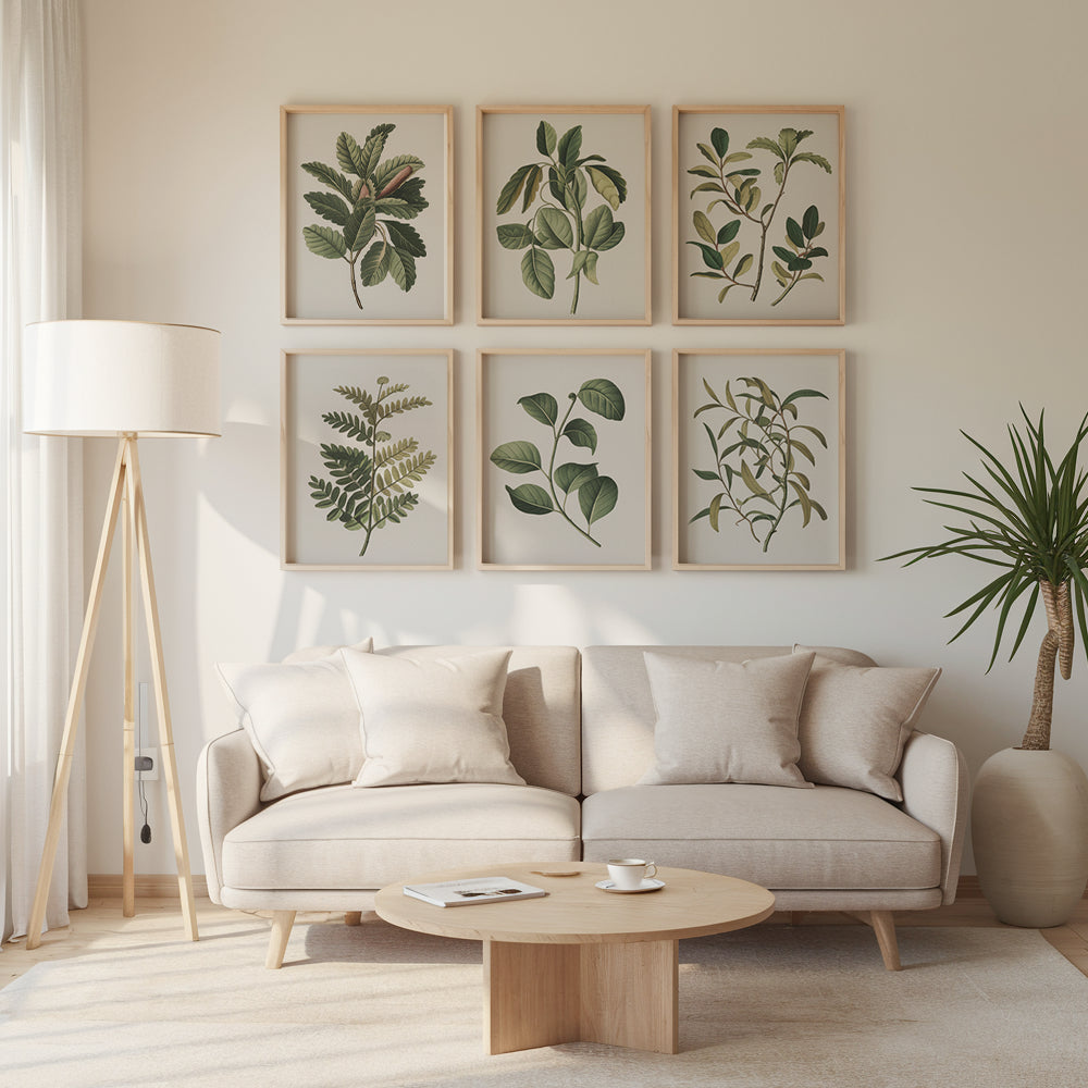 Malen nach Zahlen – 6 Mini-Gemälde Botanische Pflanzen Edition-Set-2