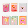 Malen nach Zahlen – 6 Mini-Gemälde Buntes Cocktail-Set-5