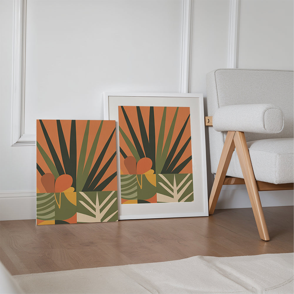 Malen nach Zahlen – 6 Mini-Gemälde Erdfarbene Moderne-Set (3)