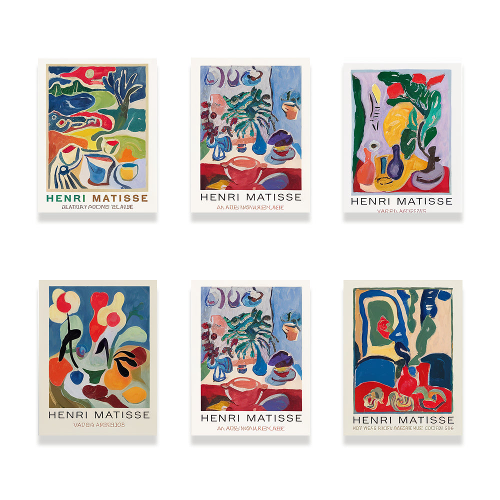 Malen nach Zahlen – 6 Mini-Gemälde Matisse Meisterwerke Edition-Set-1
