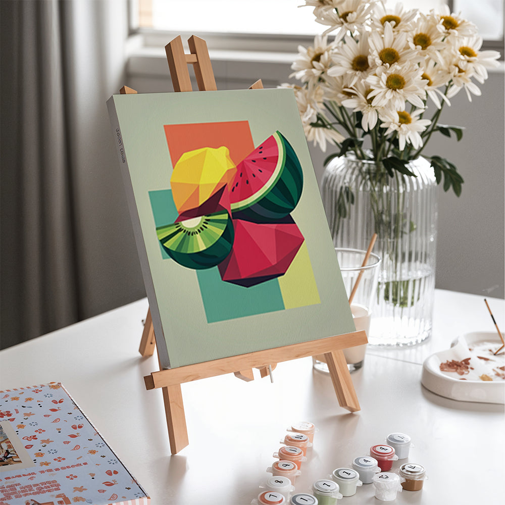Malen nach Zahlen – 6 Mini-Gemälde Polygon Poster Kunstset-Set (10)