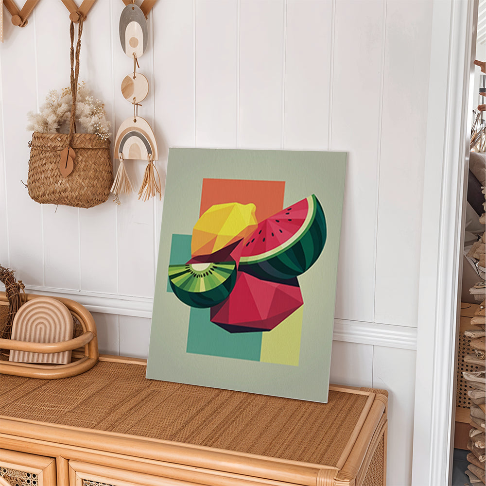 Malen nach Zahlen – 6 Mini-Gemälde Polygon Poster Kunstset-Set (4)