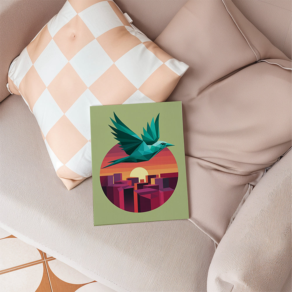 Malen nach Zahlen – 6 Mini-Gemälde Polygon Poster Kunstset-Set (8)