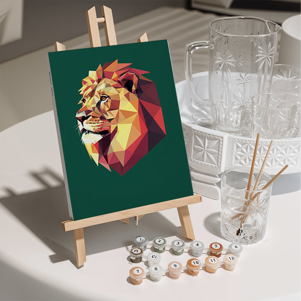 Malen nach Zahlen – 6 Mini-Gemälde Polygon Poster Kunstset-Set (9)