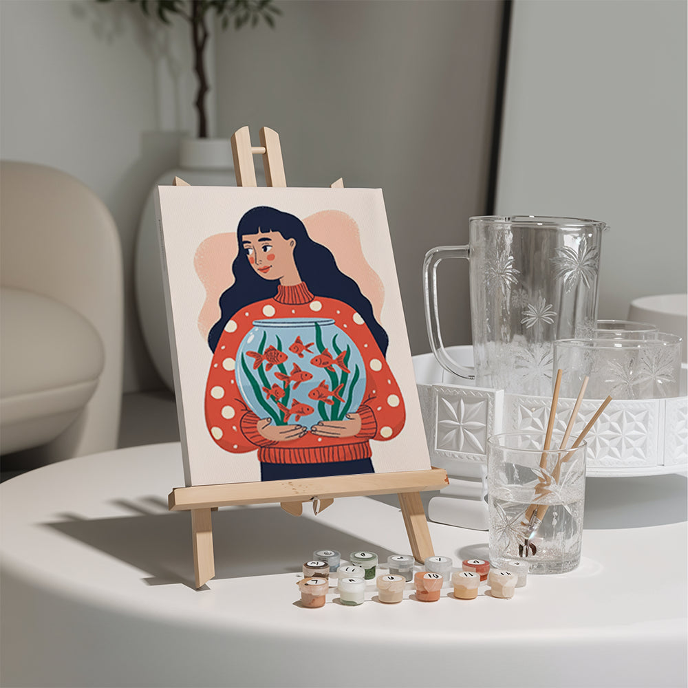 Malen nach Zahlen – 6 Mini-Gemälde Seelenfreunde-Set (6)