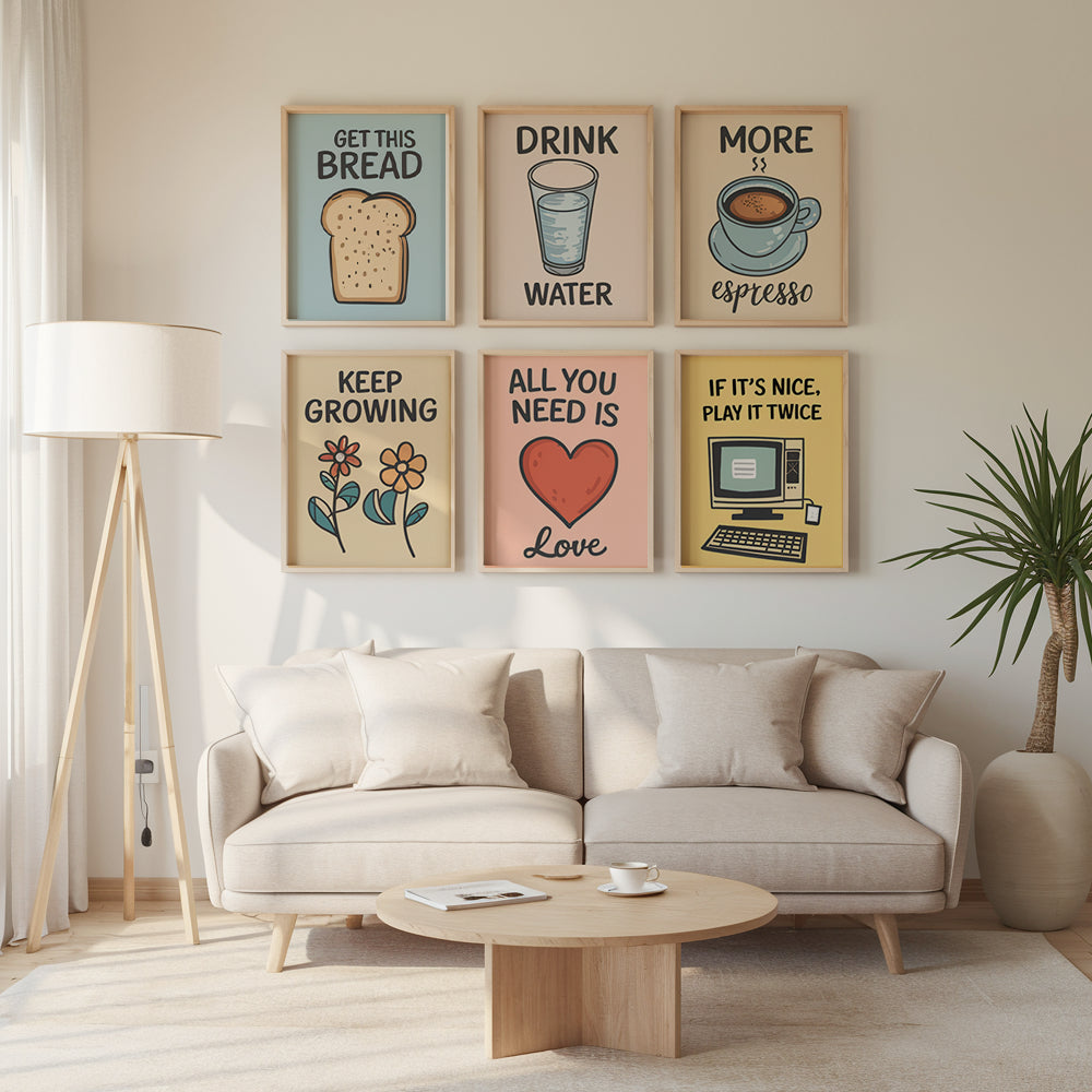 Malen nach Zahlen – 6 Mini-Gemälde Tägliche Vibes Edition-Set-2