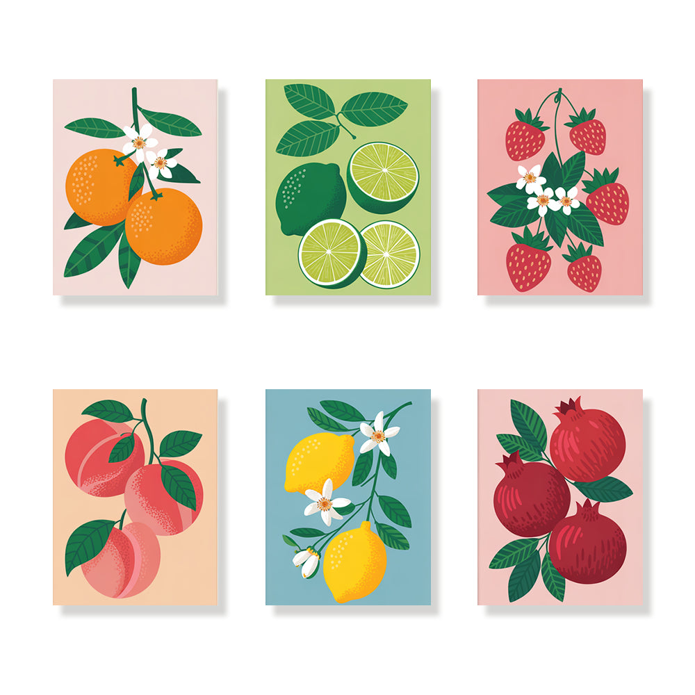 Malen nach Zahlen &#8211; 6 Mini-Gemälde Tutti-Frutti-Märchen-Set (1)