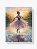 Malen nach Zahlen – Ballerina tanzt auf Wasser mit Spritzern V2-1