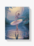 Malen nach Zahlen – Ballerina tanzt auf Wasser mit Spritzern V3-1