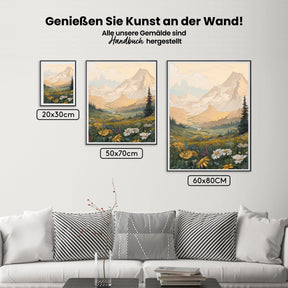 Malen nach Zahlen - Blühende Bergwiese